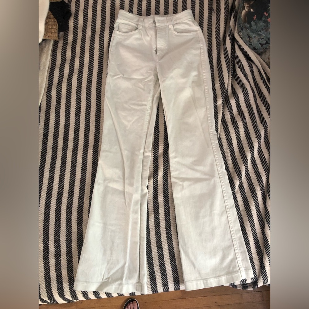 & Other Stories high rise flared Jean, off-white